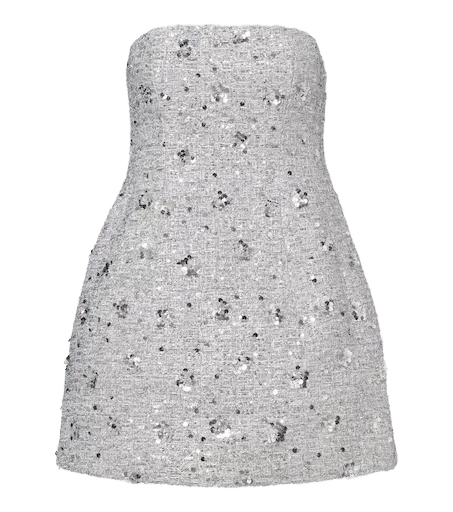 Kit sequined tweed bustier dress