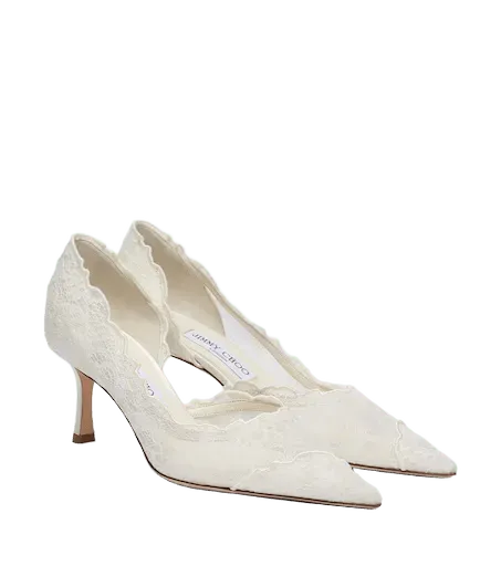 Bridal Faiz lace pumps