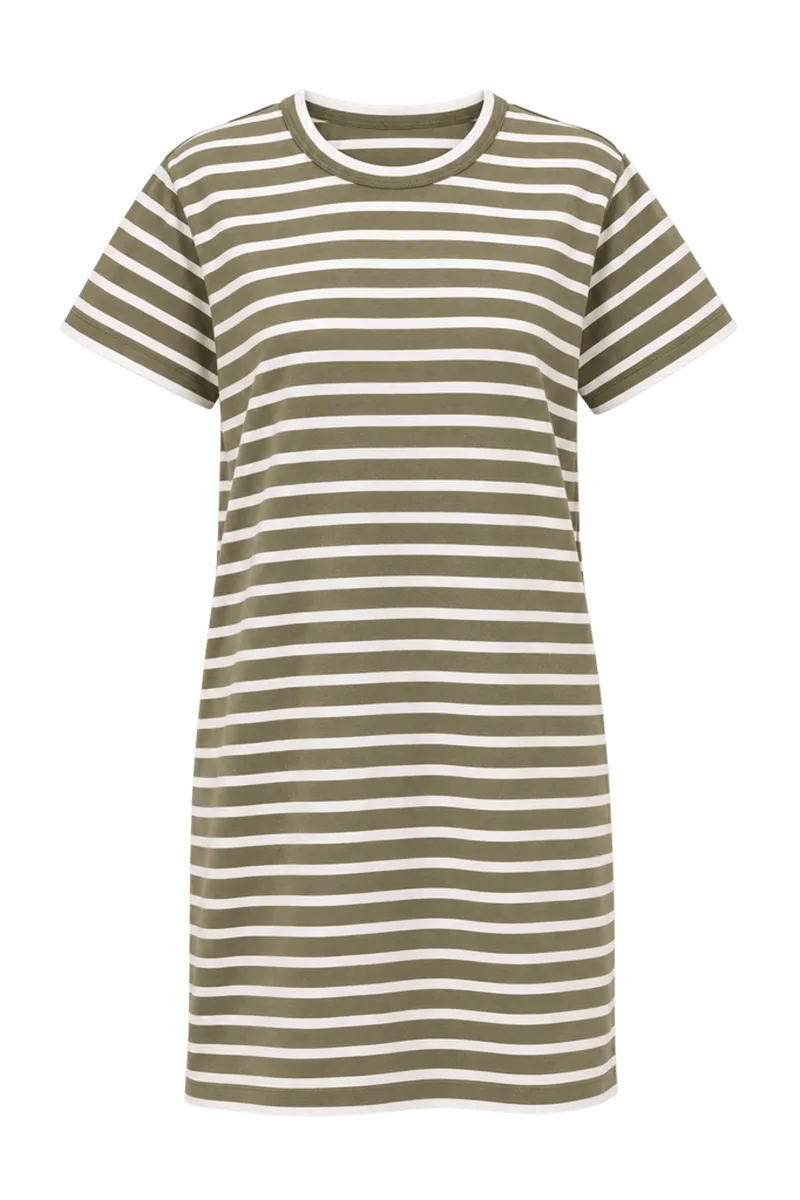 Green Stripe Parker Mini Dress