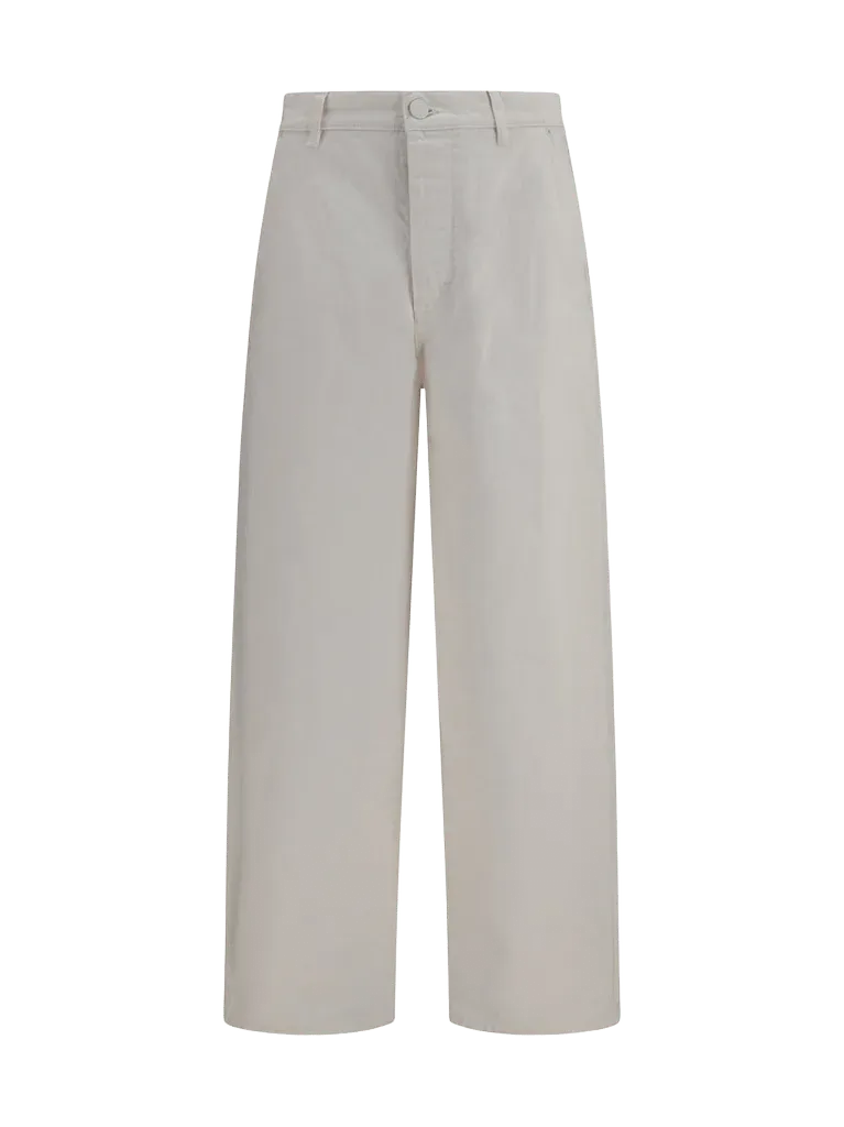 AMI Paris Wide-Leg Cotton Denim Jeans — White