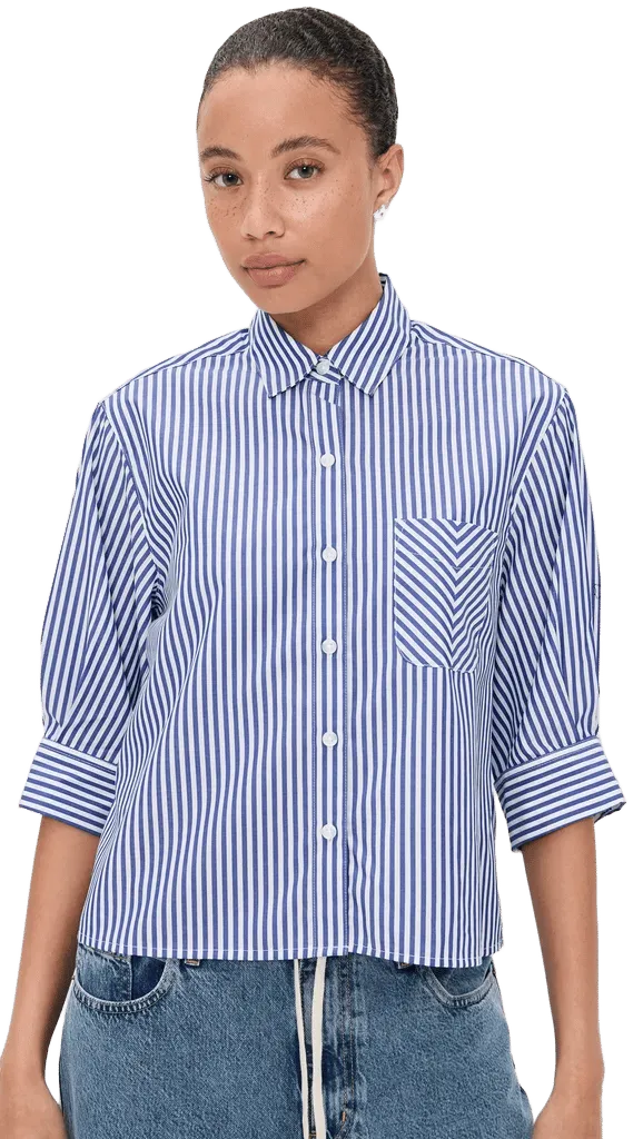 Lucia Stripe Poplin Shirt