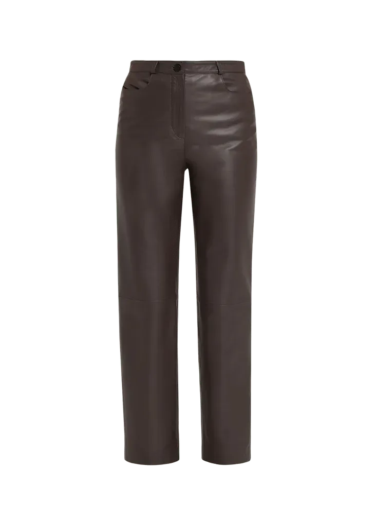 Loulou De Saison Cobe Leather Straight-Leg Pants