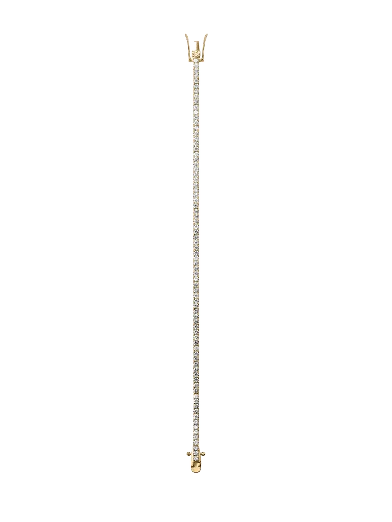 KATE RIVIÈRE BRACELET IN 2MM MOISSANITE, 18K GOLD VERMEIL