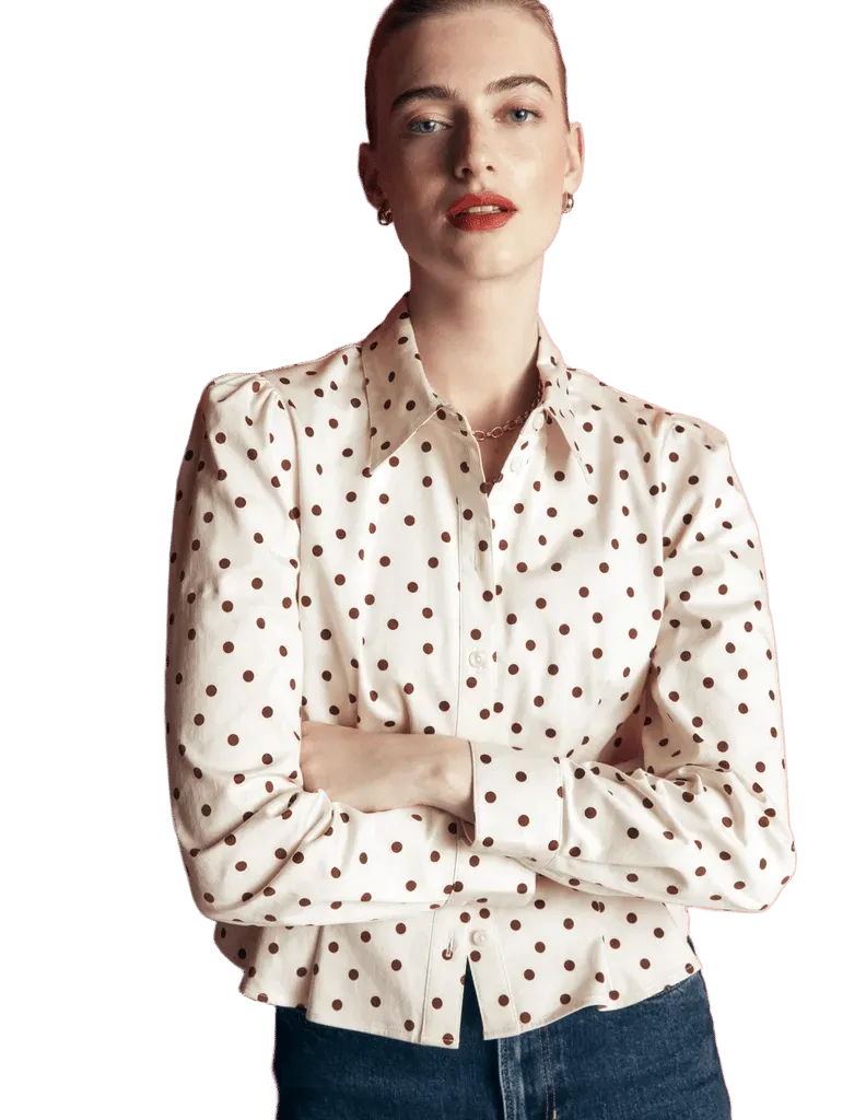 Julia Darted Cotton Shirt