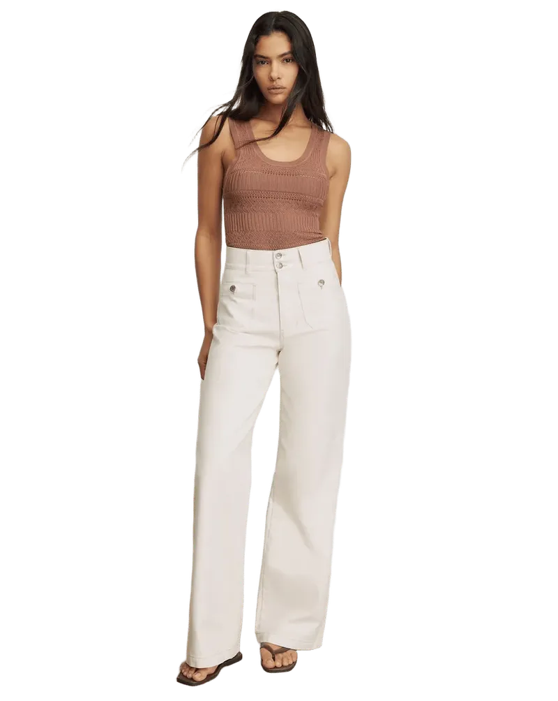 Taylor Patch-Pocket Wide-Leg Jean