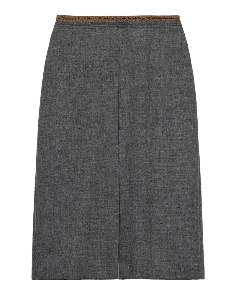 Wool Midi Skirt