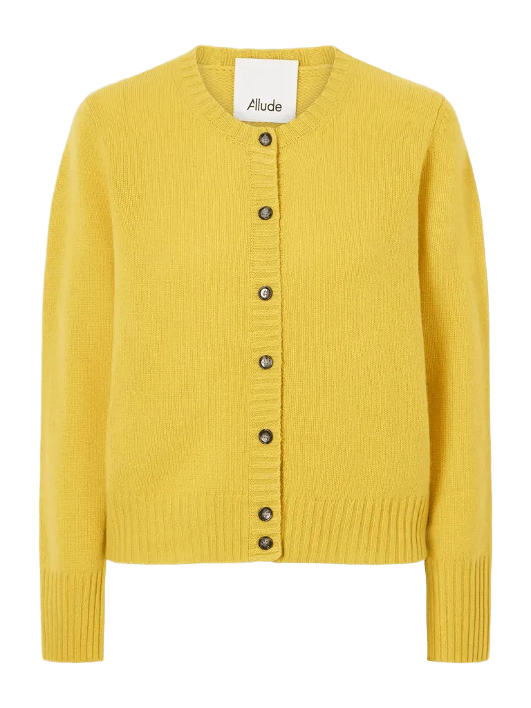 Ribbed cashmere cardigan