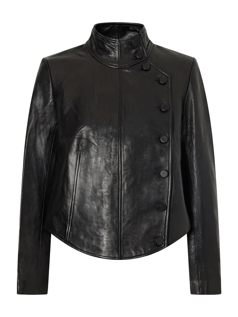 R13 Asymmetric leather jacket