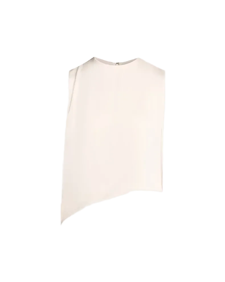 Asymmetric Satin Lace Top