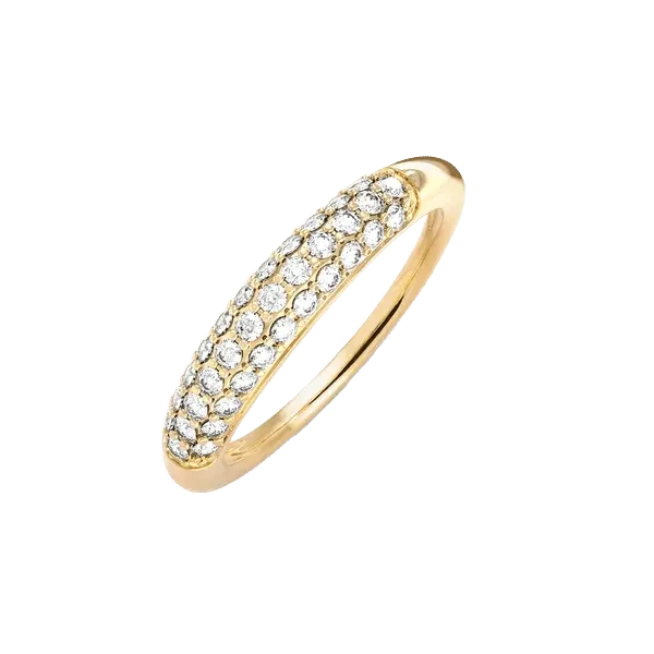 Adelaide Pavé Birthstone Ring in 14k Gold