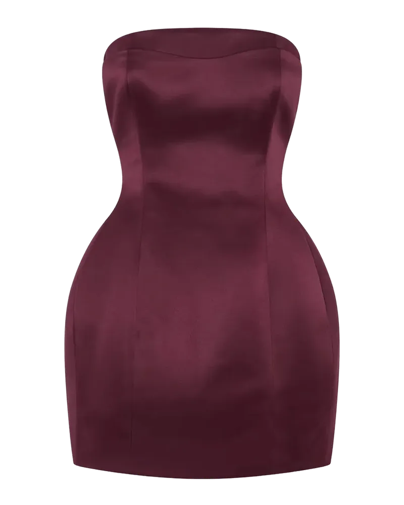 Kaline Strapless Satin Mini Dress