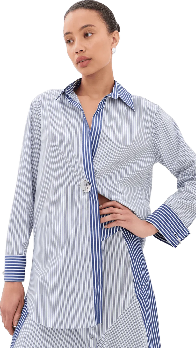 Marques'Almeida Patchwork Overlapping Front Tailored Shirt
