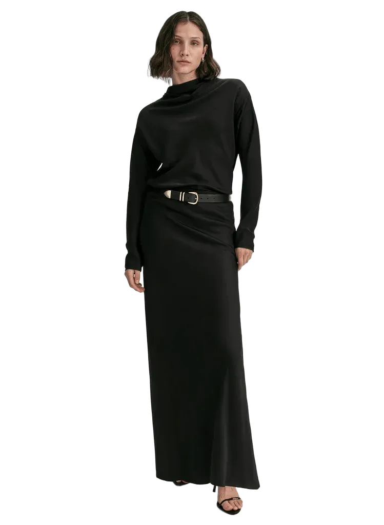 Greta Satin Maxi Skirt
