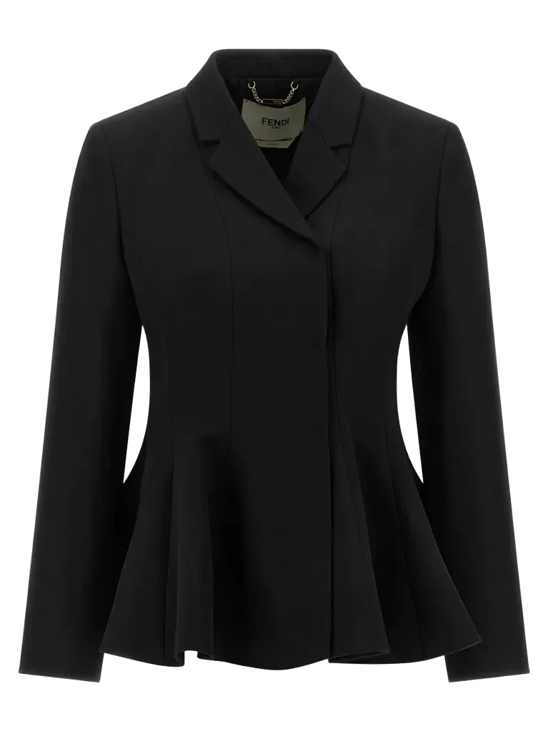 Fendi Virgin Wool Blazer — Black