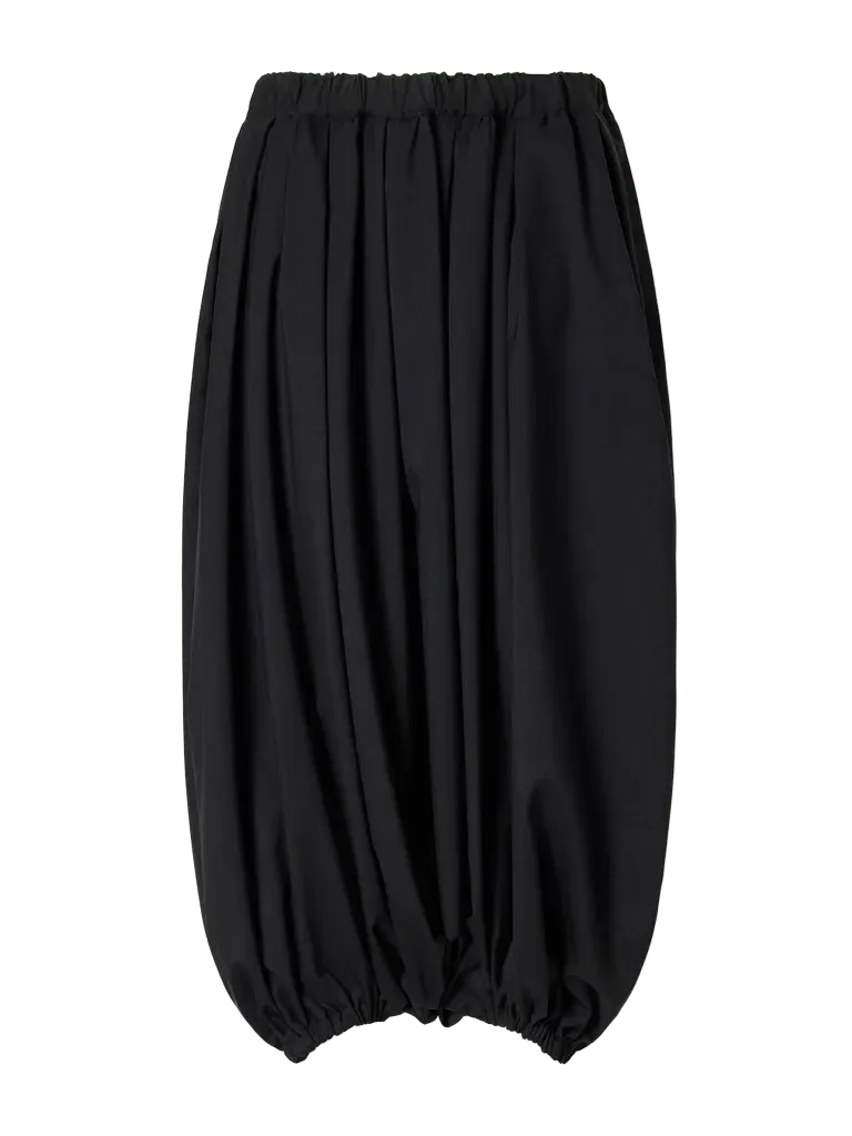 Pleated wool-canvas wide-leg pants