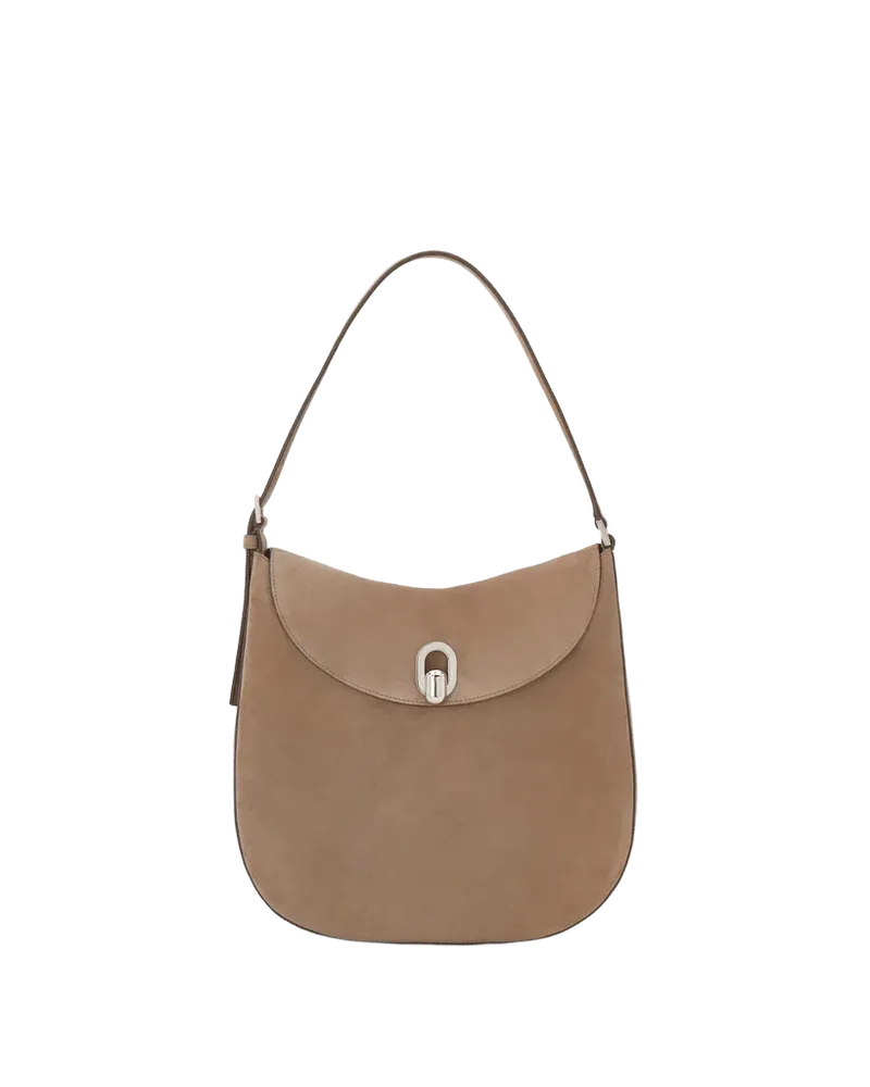 Large Tondo Hobo in Suede