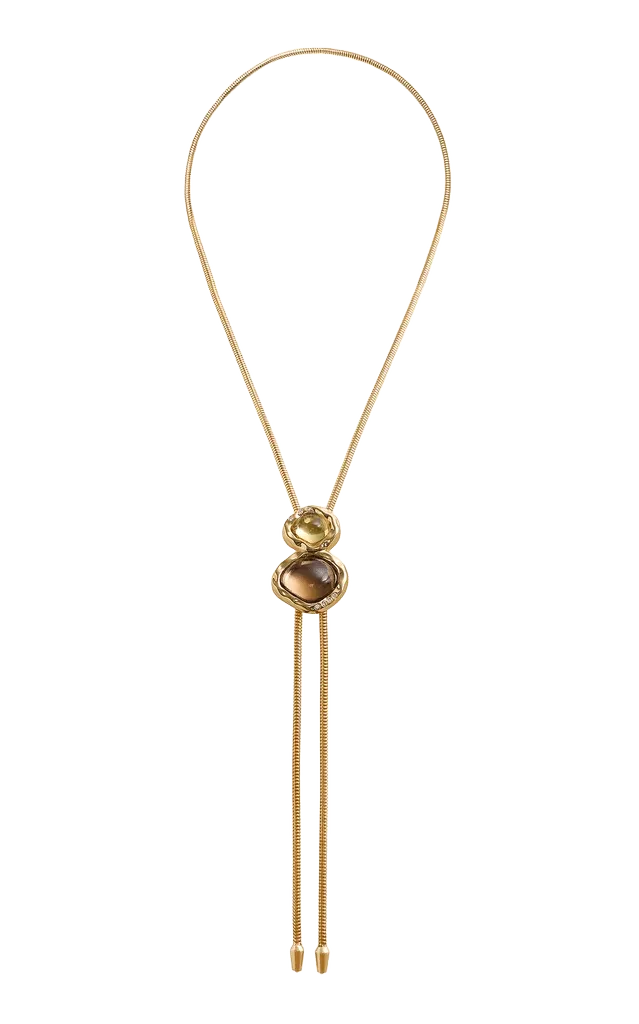 The Blythe 14K Gold-Plated Brass Multi-Stone Necklace