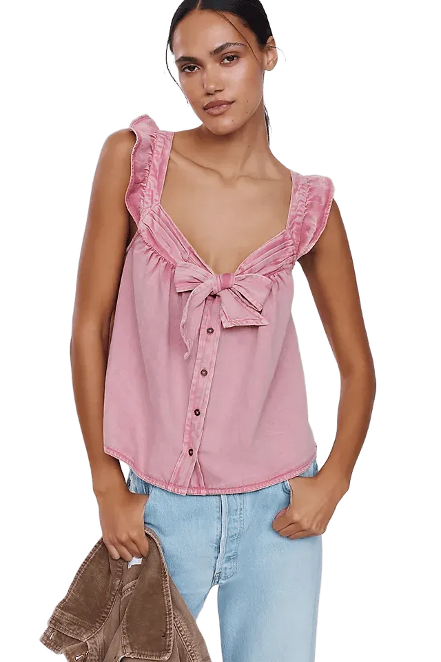 Pilcro 100% Cotton Bow Tank