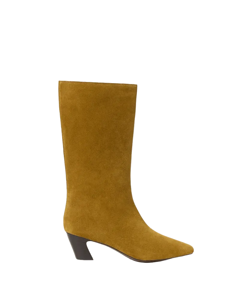 Cleo Moss Suede Mid-Calf Boot