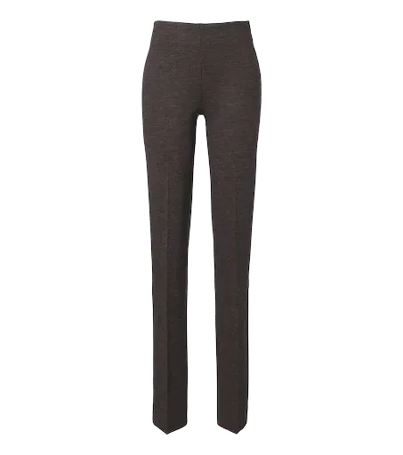 Macy wool jersey straight pants