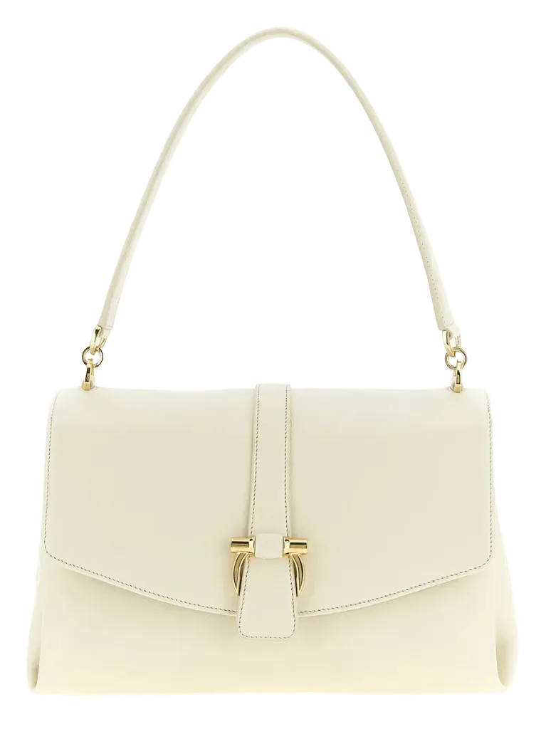 Ferragamo Gancini Shoulder Bag — White