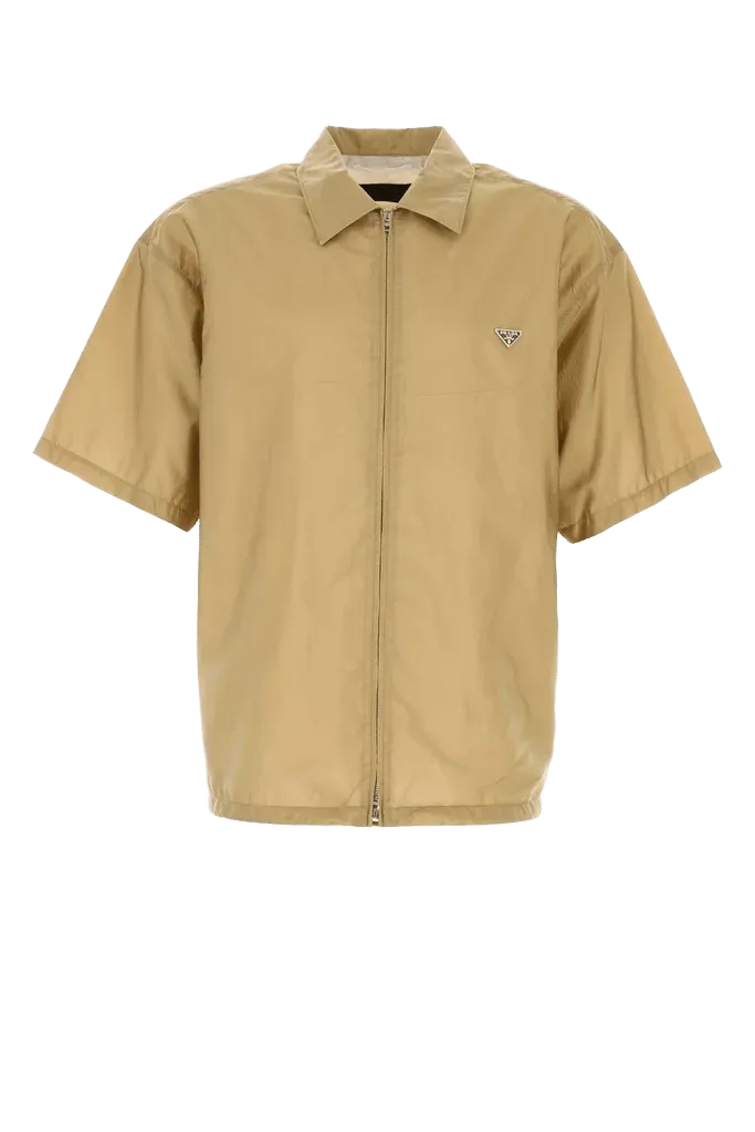 Prada Re-Nylon Shirt — Beige