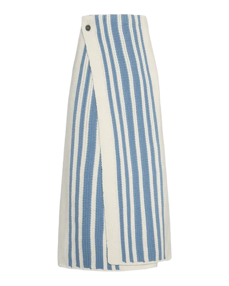 Striped Wool-Cashmere Knit Maxi Skirt