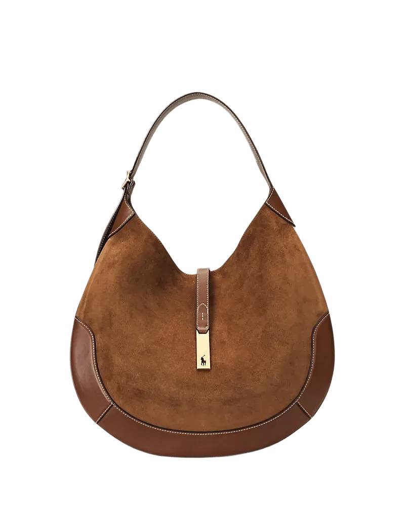 Polo ID Suede Large Shoulder Bag