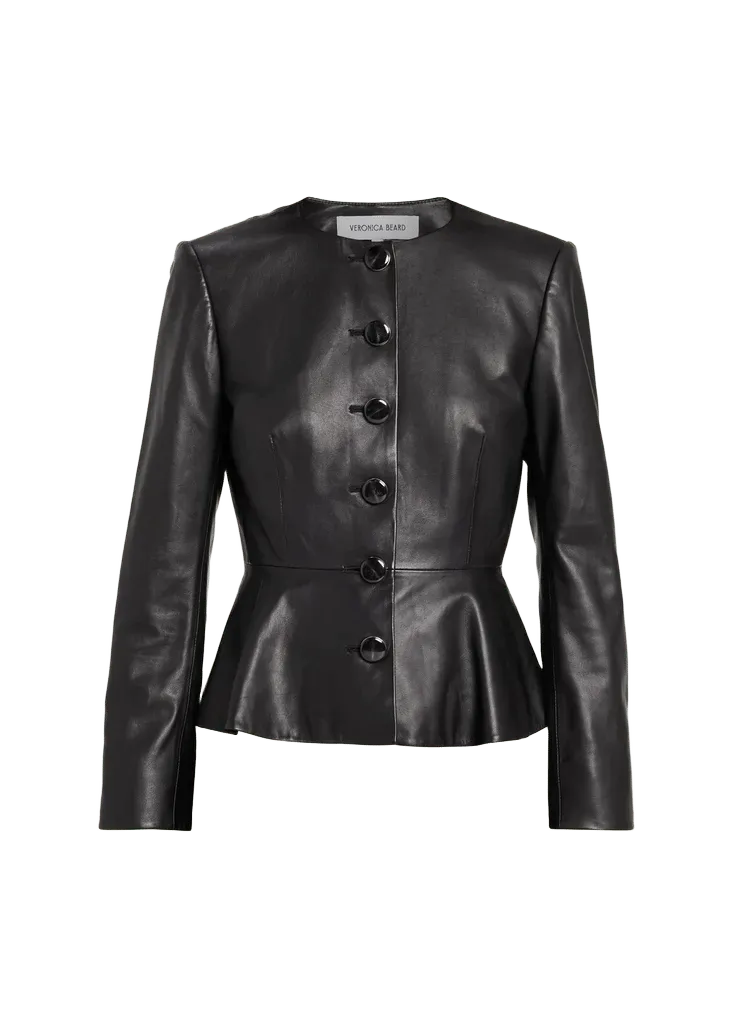 Quinn Leather Peplum Jacket