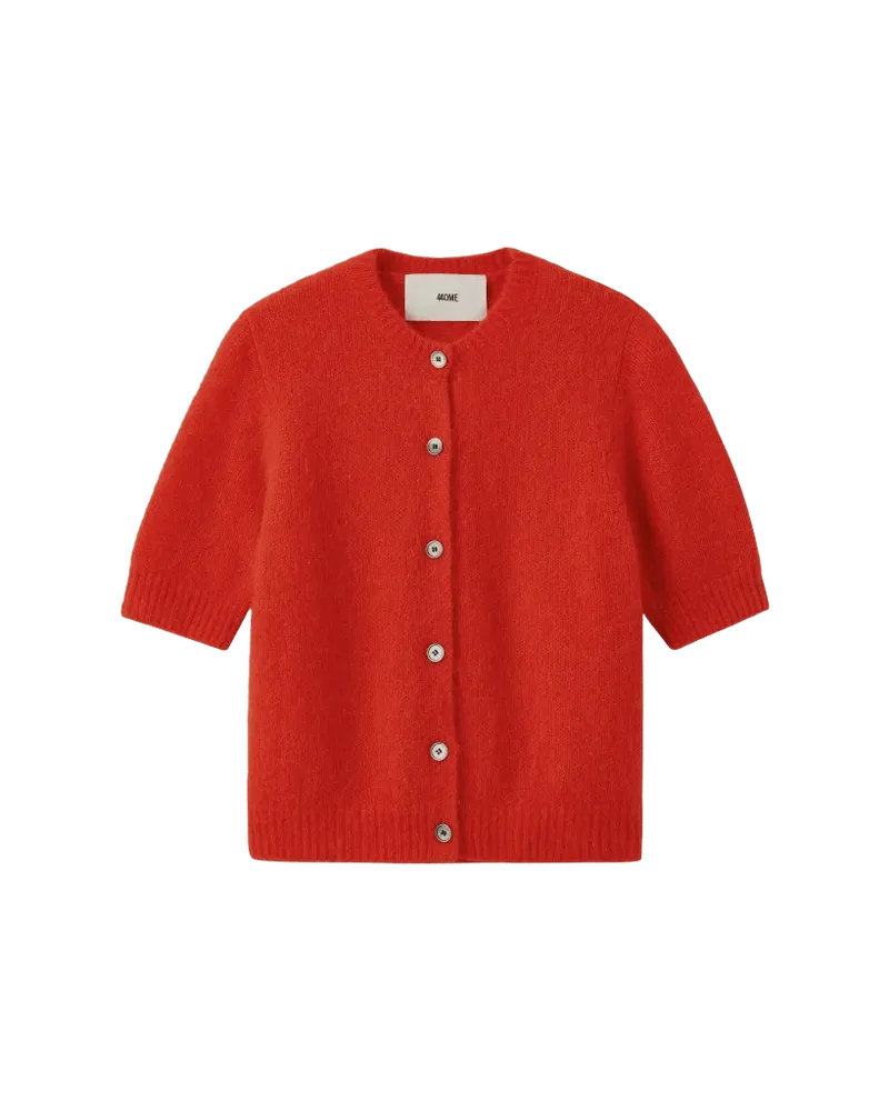 ALPACA SHORT SLEEVE CARDIGAN