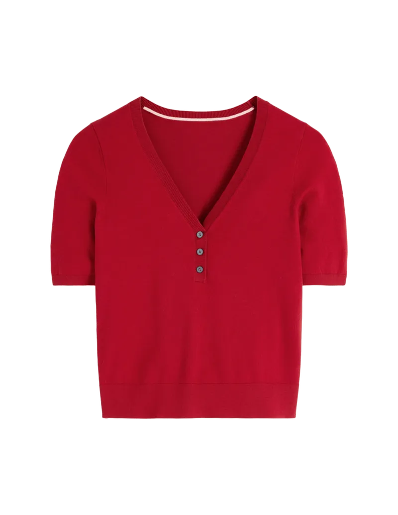 Camilla Cotton V-neck T-shirt