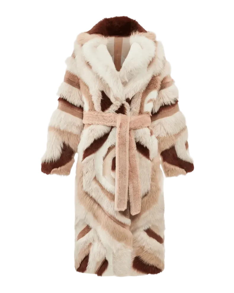 Geometric Merino & Toscana Shearling Jacket