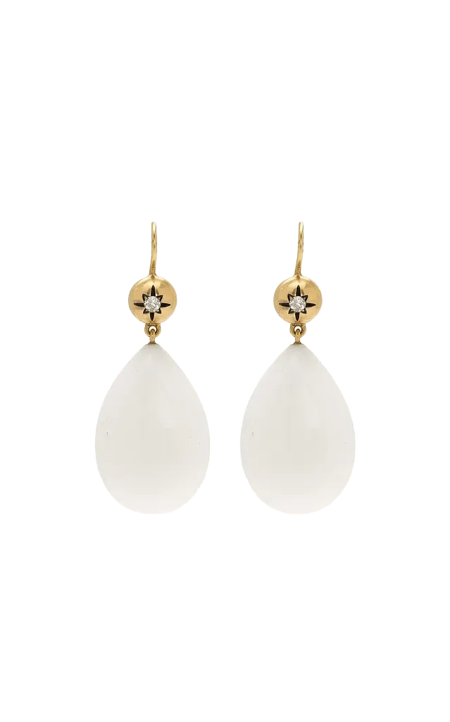 Twinkles 18k Yellow Gold Diamond and Opal Earrings