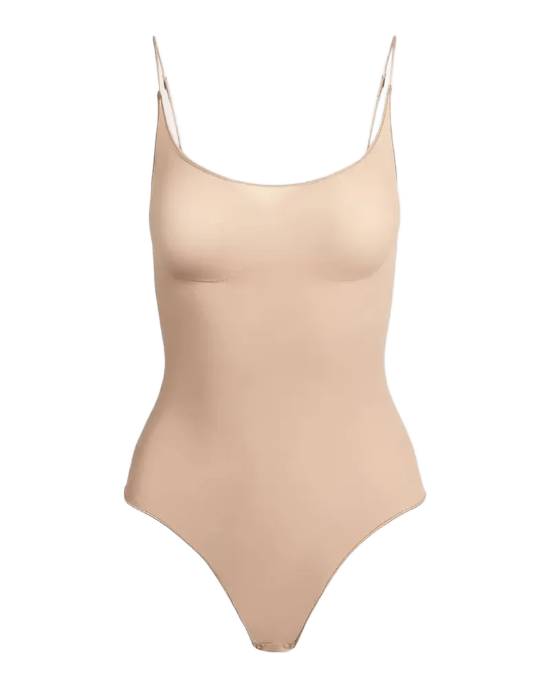 Sheer Seamless Smoothing Thong Bodysuit