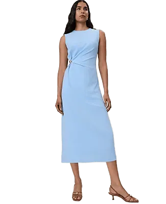 Crew Neck Twist Sheath Dress