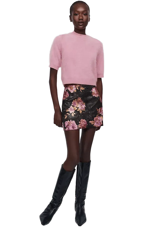 Hemant & Nandita Floral Mini Skirt