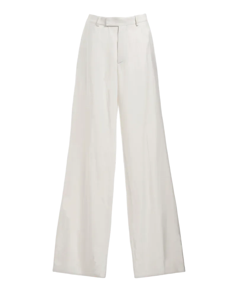 Taylor Trouser in Silk, Off-White