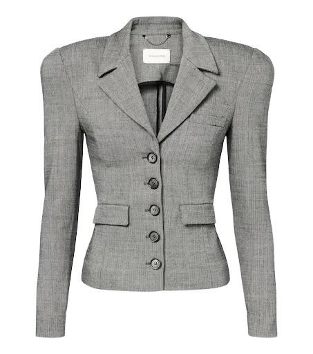 Herringbone wool-blend jacket