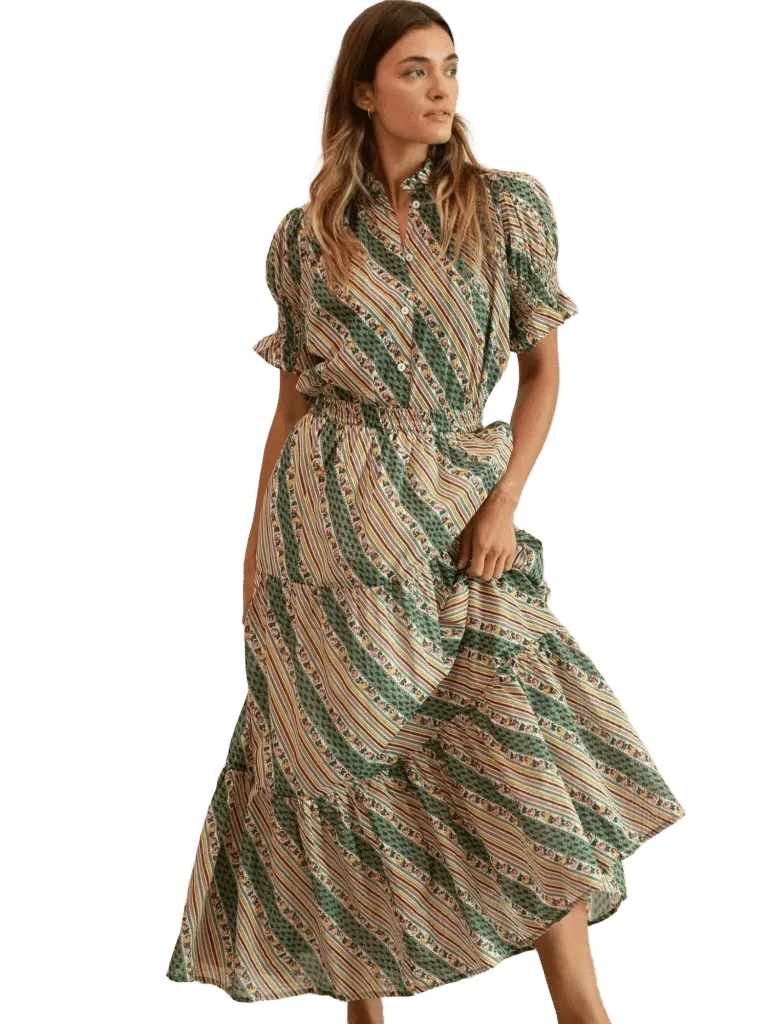Paola Skirt in Rose Stripe
