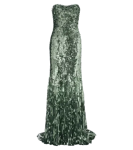 Kimi sequined strapless gown