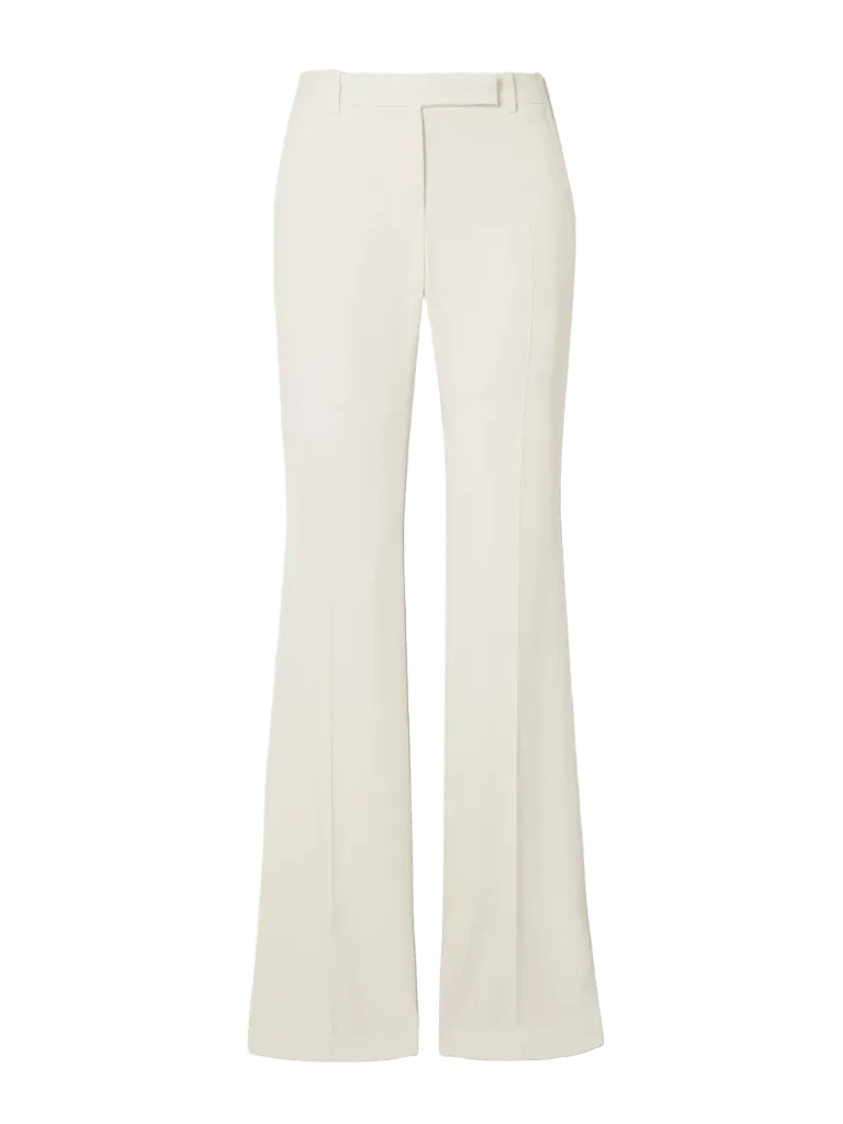 Crepe bootcut pants