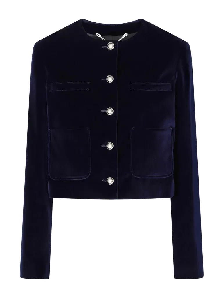 Bernadette cotton-blend velvet jacket