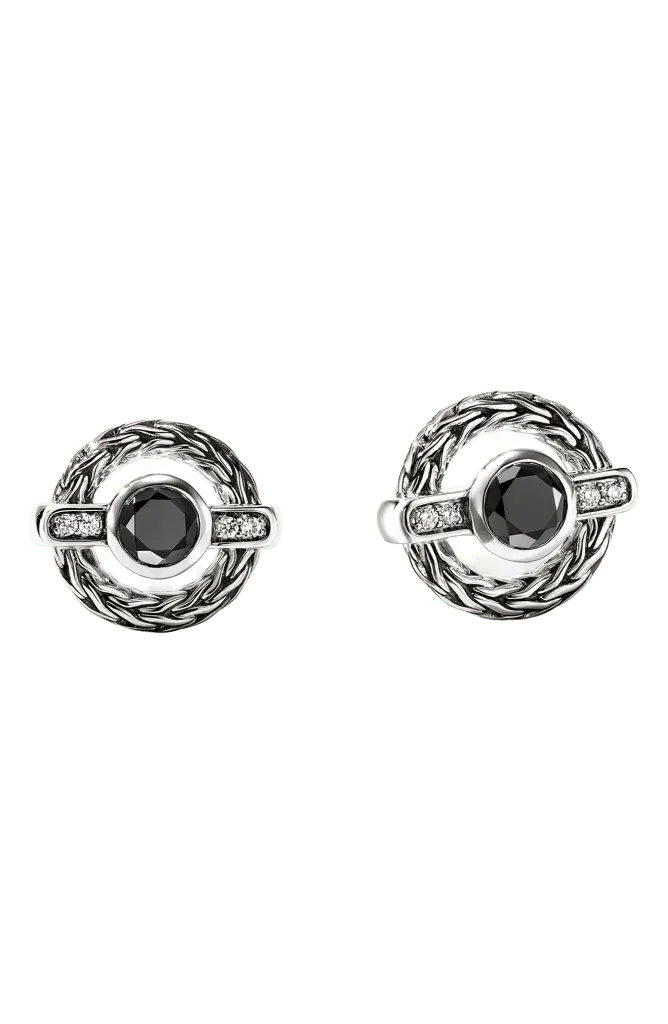 Icon Stud Earring, Sterling Silver, Black Sapphire (Nordstrom Exclusive)