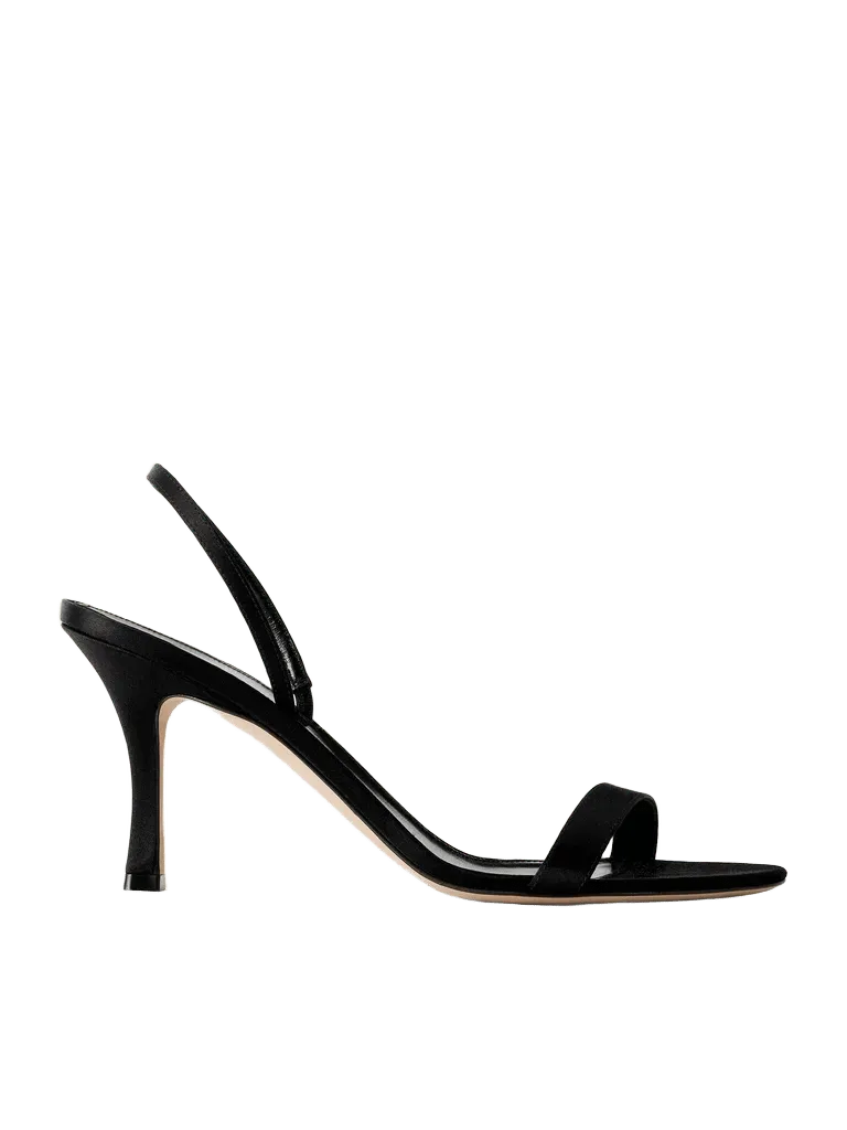 Ella satin slingback sandals