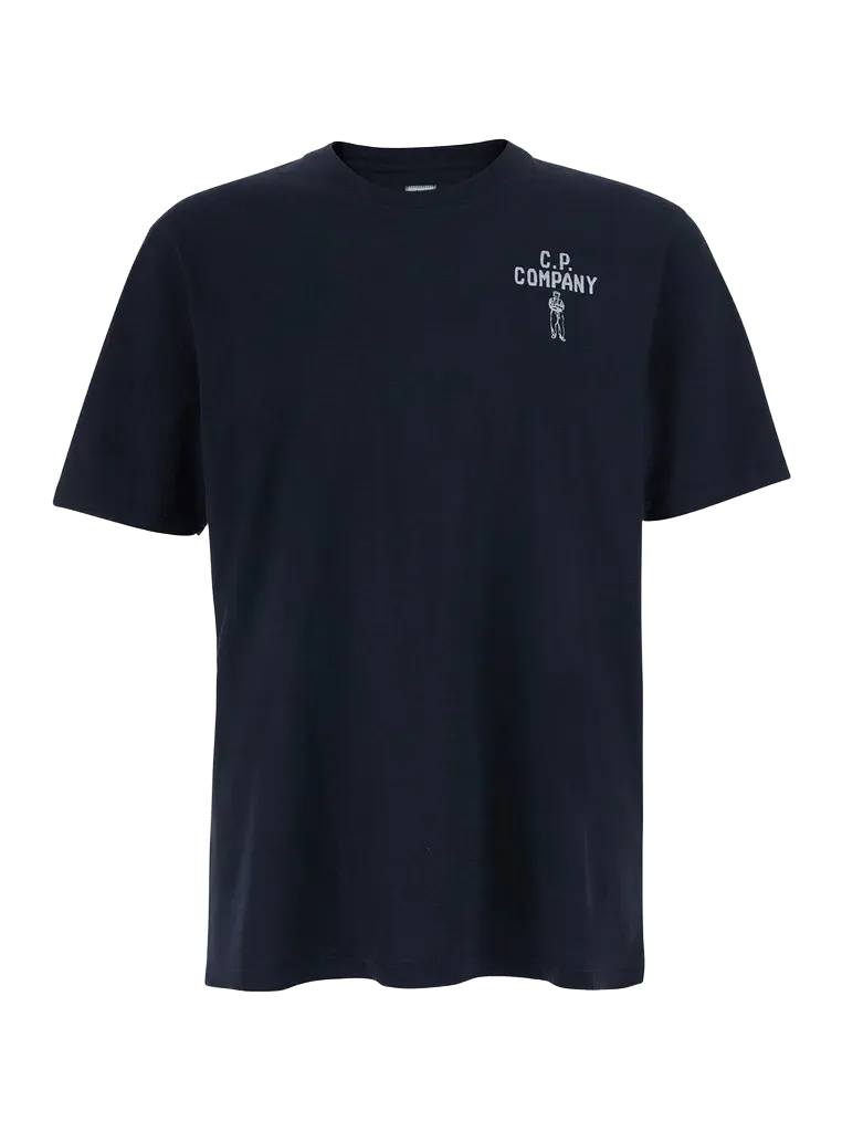C.P. Company Logo-Print Cotton T-Shirt — Navy