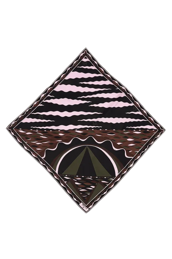 Mixed Print Silk Scarf