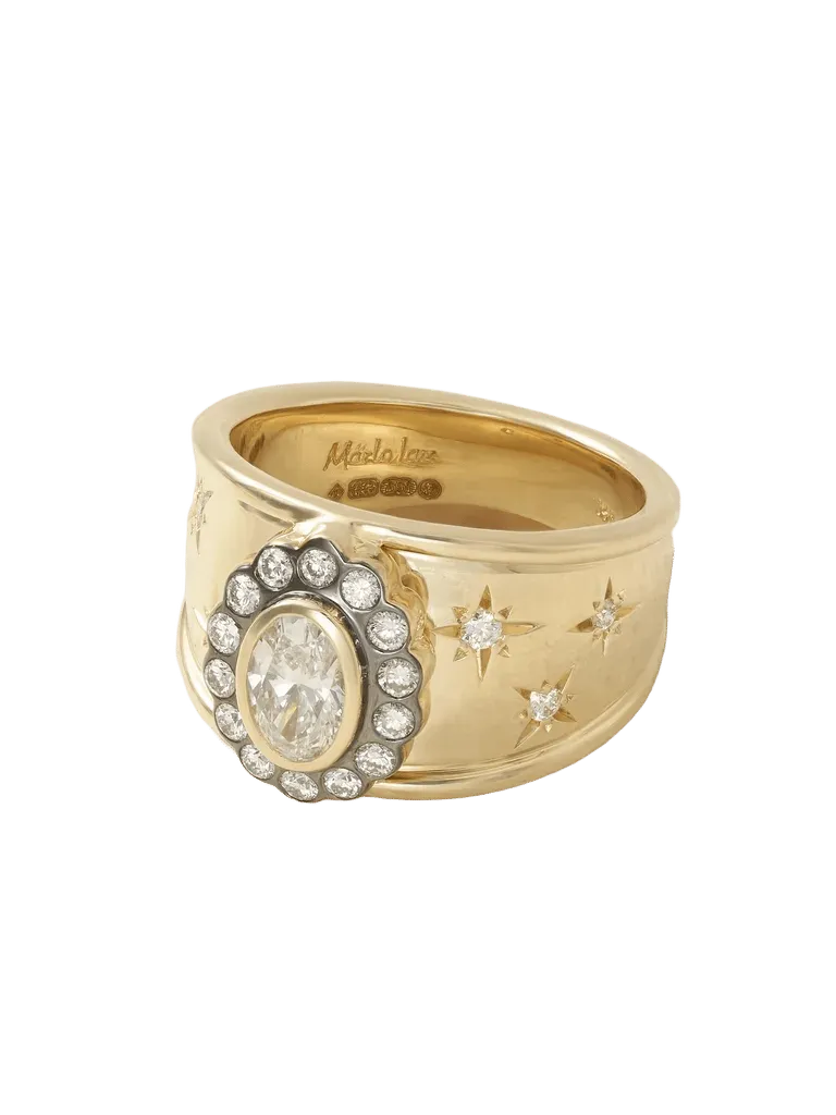Ali Cigar 14-karat gold diamond ring - gold - One Size