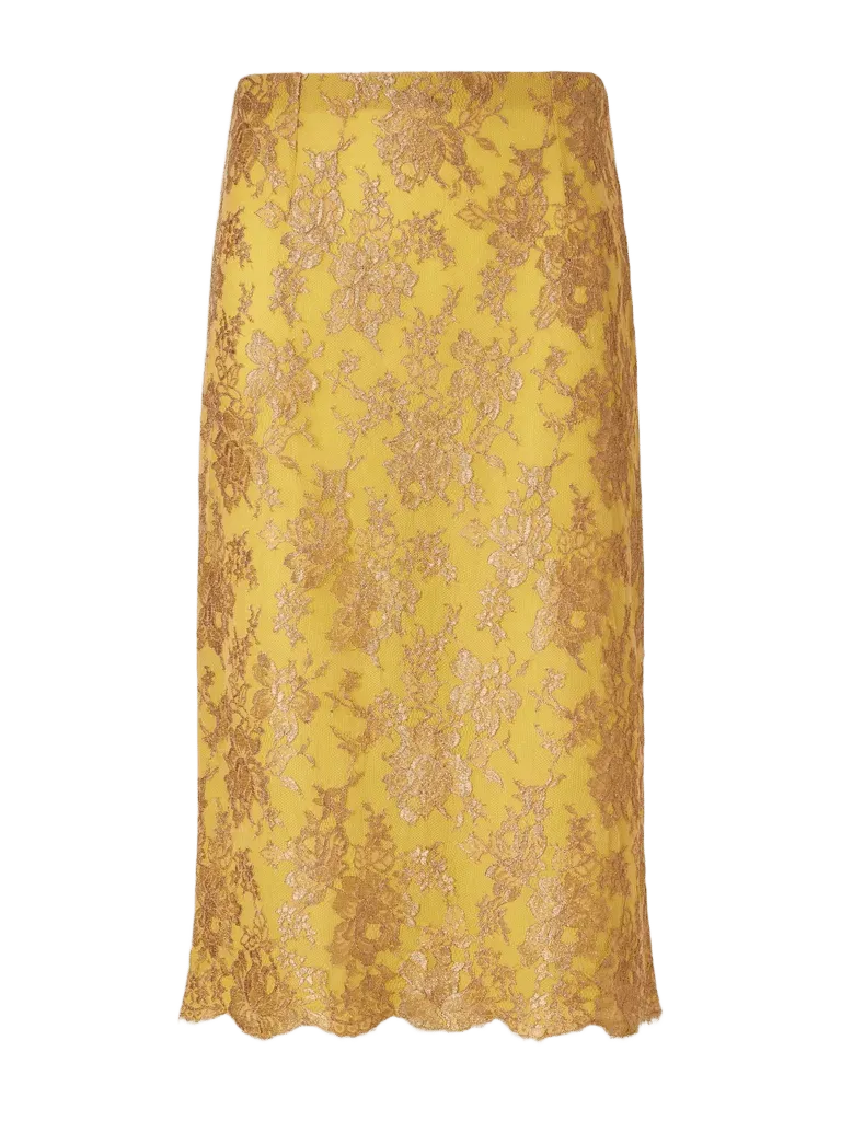 Lace midi-skirt