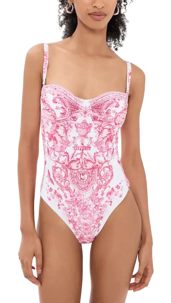Ruched Underwire Cup One Piece