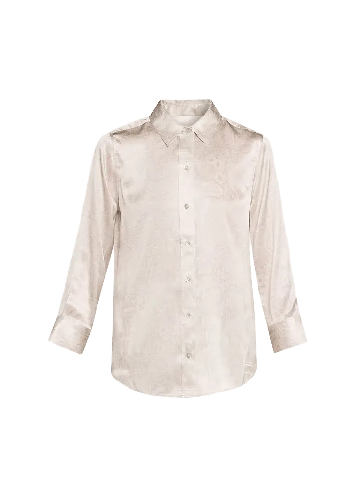 Dani 3/4-Sleeve Silk Blouse